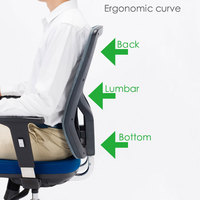 Chaise de bureau classique en maille avec dossier inclinable et squelette dorsal renforcé