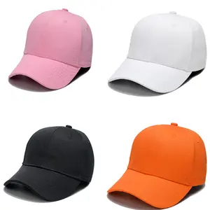 Baseball Hat Blank Peaked Blank Cotton Adjustable Baseball Caps Wholesale Solid Color Plain Curved Brim Baseball Hat