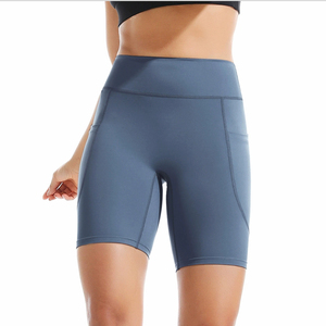 여성용 힙업 운동 바이커 짐 러닝 요가 스포츠 반바지 5인치 플러스 사이즈 하이웨이스트 요가 반바지 포켓 포함 - Product Image 3