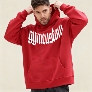 เสื้อมีฮู้ดผ้าฟลีซสำหรับผู้ชายเสื้อมีฮู้ดผ้าคอตตอนทรงโอเวอร์ไซส์สำหรับผู้ชายเสื้อฮู้ด400gsm ออกแบบได้ตามต้องการ - Product Image 1