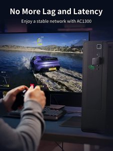 UGREEN <span class=keywords><strong>AC1300</strong></span> USB WiFi adaptador 5G 2,4G doble banda USB 3,0 WiFi Dongle para PC de escritorio <span class=keywords><strong>Mini</strong></span> adaptador de red de ordenador inalámbrico - Product Image 3