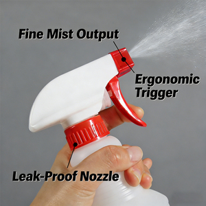 Bouteilles pulvérisatrices réglables vides personnalisées de 16 oz pour les solutions de nettoyage, sans fuite ni obstruction - Product Image 3