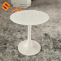 Chaises de 250 cm à surface solide, table ronde, pour cafétéria