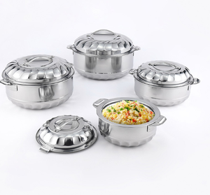 หม้อสแตนเลสสองชั้นเก็บความร้อนสำหรับทำอาหารในครัวหม้อเหล็กหนาจุได้เยอะ - Product Image 1