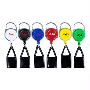 Porte-badge rétractable personnalisé avec logo, clip en plastique, porte-clés rond, style simple automatique, accessoire de rangement, options multicolores - Product Image 4