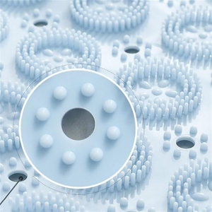 Tapis de bain antidérapant circulaire pour salle de bain, tapis de douche en TPE avec ventouses, trous de drainage massants, tapis de sol pour toilettes et baignoire domestiques - Product Image 5