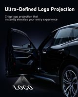 Projecteur LED Super Lumineux pour Portière de Voiture, Lumière de Bienvenue Laser Effet Ombre Fantôme, Lampe de Sol pour Utilisation Automobile sur Mercedes-Benz
