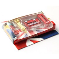 Taille-crayon en métal plaqué or GC, forme irrégulière, modèle de bus rouge britannique emblématique, design cabine téléphonique et boîte aux lettres, pour cadeaux d'entreprise et usage domestique