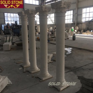 Các Nhà Sản Xuất Bán Hàng Trực Tiếp Vườn Ngoài Trời Trang Trí Tự Nhiên Tay Khắc Bằng Đá Cẩm Thạch Trắng Cột - Product Image 4