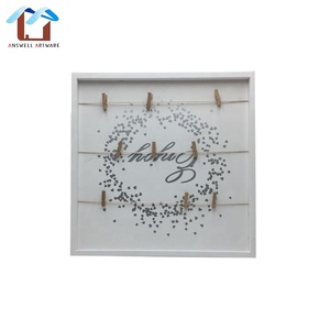 Gifts Decoration Marcos De Foto <strong>White</strong> Wood <strong>Square</strong> Wall Sublimation Photo <strong>Frame</strong> - Product Image 2