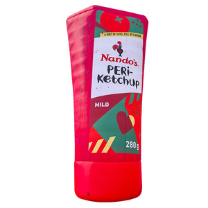Inflable Publicitario con Forma de Ketchup Peri de Nando's, 8-10 Pies, Rojo, Temática de Comida - Product Image 4