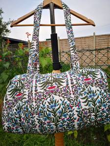 Wholesale Custom Logo Indian Hand Block Print Cotton Duffle Bag Eco-Friendly Quilted Travel Weekend <b>Holdall</b> Duffle Bags - Product Image 6