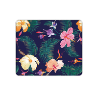 Tapis de souris personnalisé en caoutchouc naturel imperméable à l'eau avec motif floral d'anime de qualité supérieure - Durable, résistant aux rayures, portable, petite taille en stock