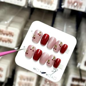 RTS lujo Bling <span class=keywords><strong>piedras</strong></span> prensa en las <span class=keywords><strong>uñas</strong></span> hecho a mano medio cuadrado ataúd francés falso acrílico salón de <span class=keywords><strong>uñas</strong></span> Artificial prensa en las <span class=keywords><strong>uñas</strong></span> - Product Image 6