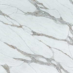Diseño Moderno Personalizado, Losa Grande de Cuarzo Artificial Calacatta Macchia PD 5005, Losas Blancas Impresas para Cocina, Isla, Baño y Muebles - Product Image 6