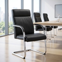Chaise de bureau ergonomique moderne réglable à dossier moyen Hongji HJ-SW03 avec base en acier chromé