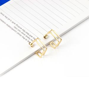 Pendientes de Acero Inoxidable con Baño de Oro de 18k para Mujer, Joyería de Lujo - Product Image 3