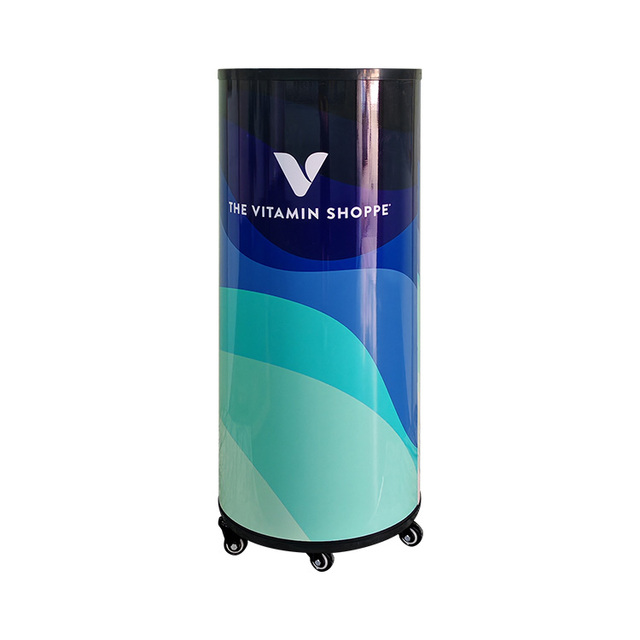 Meisda SC77Y Movable Portable 77L Glass Energy Drink Beverage Bar Round Barrel Refrigerator for Party