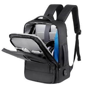 Mochila geométrica RFID personalizada unisex <span class=keywords><strong>de</strong></span> 17 pulgadas con logotipo <span class=keywords><strong>de</strong></span> alta calidad impermeable Oxford USB estilo <span class=keywords><strong>de</strong></span> moda poliéster con cremallera escuela - Product Image 4