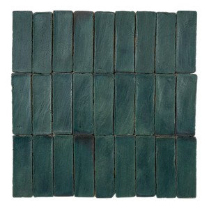 Piastrelle in Ceramica Chroma Basalte 5x15, Mosaico Rettangolare Verde per Pavimenti e Pareti - Product Image 1