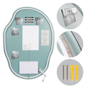 Espejo <span class=keywords><strong>de</strong></span> Pared LED Personalizado sin Marco, Espejo <span class=keywords><strong>de</strong></span> Baño con Iluminación LED y Antivaho - Product Image 4