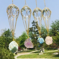 Boule de cristal K9 DIY, lumineuse, naturelle, pour jardin, fenêtre, gravure parachute, Noël, amour, ornement suspendu en cristal brut