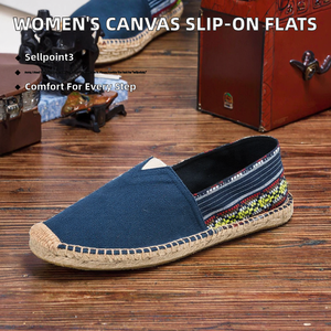 Nouvelles Espadrilles Alpargata pour Hommes et Femmes, Style Marche, <span class=keywords><strong>Bout</strong></span> <span class=keywords><strong>Fermé</strong></span>, Plates, Respirantes, en Toile, à Enfiler, Chaussures Casual, Semelle Intérieure en PU pour l'Automne - Product Image 2