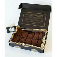 Boîte d'emballage de luxe personnalisée pour brownies au chocolat assortis, avec séparateur, pour pâtisserie, finition mate pour sushi