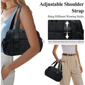 Mini Borsa da Palestra per Donne, Piccola Borsa Sportiva Trapuntata con Tracolla Regolabile, Scomparto Impermeabile, Portamonete, Borsa Casual per Fitness - Product Image 4