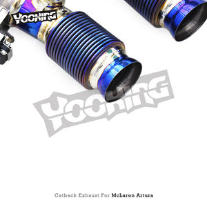 Sistema de escape súper rápido automático para McLaren <span class=keywords><strong>Artura</strong></span> <span class=keywords><strong>Spider</strong></span> 3,0 T 2023-2025 silenciador de válvula eléctrica de titanio tubo de escape - Product Image 5