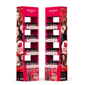 One Plus Eco-friendly Customizável Publicidade Display <span class=keywords><strong>Rack</strong></span> Cosméticos Perfume Eyelash Lash Lipstick Maquiagem Papel Piso Papelão - Product Image 5