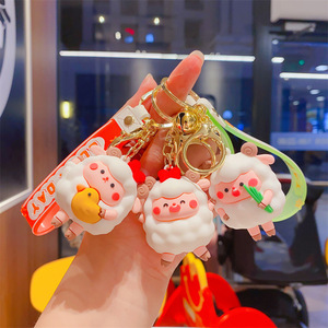 Lindo Llavero de Oveja 'Baa Baa', Colgante de Silicona Tridimensional de <span class=keywords><strong>Cordero</strong></span>, para Coche, Bolso, Regalos Pequeños para Parejas - Product Image 4