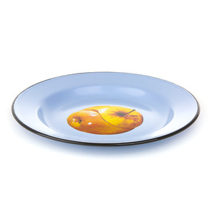 Ventes chaudes 2024, assiettes et plats à dessert plats classiques de <span class=keywords><strong>24</strong></span> <span class=keywords><strong>cm</strong></span> pour la maison, impression à domicile, <span class=keywords><strong>assiette</strong></span> en émail pour hôtel, fête - Product Image 5