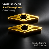 VBMT110304/08 CVD Indexierbare Hartmetall-Drehmeißel 35 Rhombus CNC-Drehwerkzeuge für Stahl/Edelstahl/Gusseisen Halbfeinbearbeitung