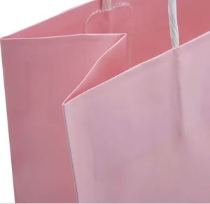 Bolsas de Compra con Logotipo Personalizado, Bolsas de Papel Kraft de Alta Calidad Color Rosa con Logotipo Impreso - Product Image 2