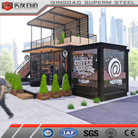 Conception économique, Installation rapide, Structure en acier, conteneur Mobile, magasin de détail pour café