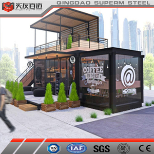 Contenedor móvil de estructura de acero de instalación rápida, diseño económico, tienda al por menor para barra de café - Product Image 5