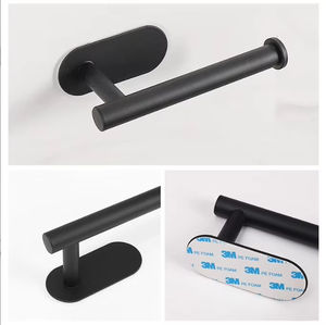 Porte-chapeaux et porte-mouchoirs en acier inoxydable sans perçage, organisateur simple pour les placards et les portes muraux - Product Image 5