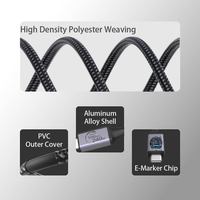 Câble de charge et de synchronisation de données en nylon tressé durable haute vitesse compatible iPhone 15 Pro Max, appareil photo, téléphone portable, ordinateur portable