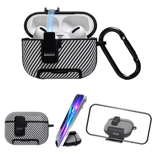 Étui pour écouteurs sans fil sportifs antichoc 1:1, grain de fibre de carbone combiné pour Apple <span class=keywords><strong>AirPods</strong></span> 4 <span class=keywords><strong>3</strong></span> Pro 2 - Product Image 5