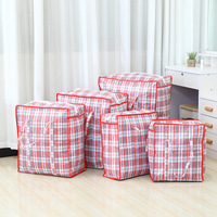 En stock, grand sac à bagages en plastique PP, sac de rangement portable pliable, anti-poussière, design moderne, à un seul niveau