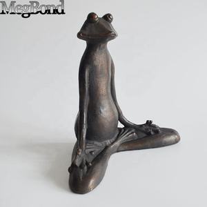 庭の恋人のための瞑想鋳鉄ヨガカエル像手溶接金属工芸品テーブル装飾素晴らしいギフトのアイデア - Product Image 4