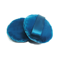 Puff de maquillaje de forma redonda, etiqueta privada personalizada, supersuave, grande