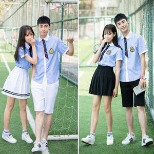 Uniforme Escolar Coreano Yiku, Uniforme de Primavera/Verano de Algodón Unisex para Secundaria y Preparatoria, Atuendo para Fotos de Graduación, Estilo Universitario - Product Image 3