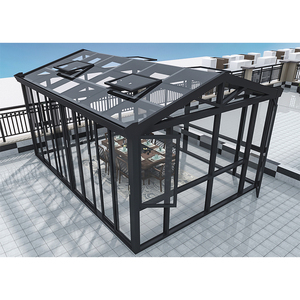 Véranda moderne autoportante, patio extérieur, structure en aluminium, maison en verre, toit en verre trempé, véranda 4 saisons, garantie de 5 ans - Product Image 3