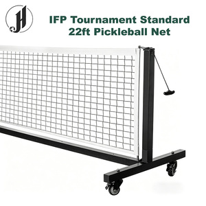 Ensemble <span class=keywords><strong>de</strong></span> filet <span class=keywords><strong>de</strong></span> pickleball portable en fibre <span class=keywords><strong>de</strong></span> verre robuste <span class=keywords><strong>de</strong></span> 22 pieds, taille réglementaire, filet <span class=keywords><strong>de</strong></span> terrain en PE durable pour l'entraînement - Product Image 1