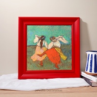 Peintures de paysages européens, fleurs, art mural vintage, cadre en bois, décoration murale de luxe pour mariage, toile, décoration intérieure