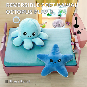 FunboxesCustom Peluche Poulpe Mignonne Réversible Double Face, Coussin et Jouet en Peluche - Product Image 2