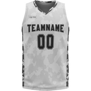 Maillot de basket-ball camouflage personnalisé, imprimé avec votre propre nom ou logo, uniforme d'équipe pour hommes et jeunes - Product Image 2