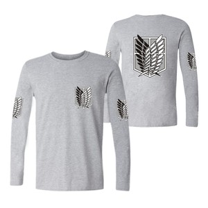 Fitspi, venta al por mayor, camiseta de <span class=keywords><strong>manga</strong></span> larga de Anime Shingeki No Kyojin Attack on Titan, ropa de calle informal gráfica, Tops para hombres y mujeres - Product Image 4
